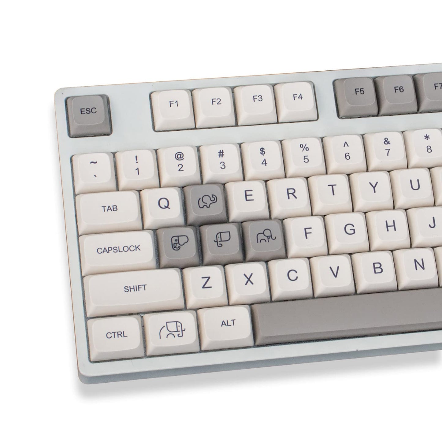 Gliging PBT 137 Key XDA Profile DYE-SUB Keycaps Japanese Grey Personalized Theme Keycap for Cherry Mx Switch Mechanical Keyboard