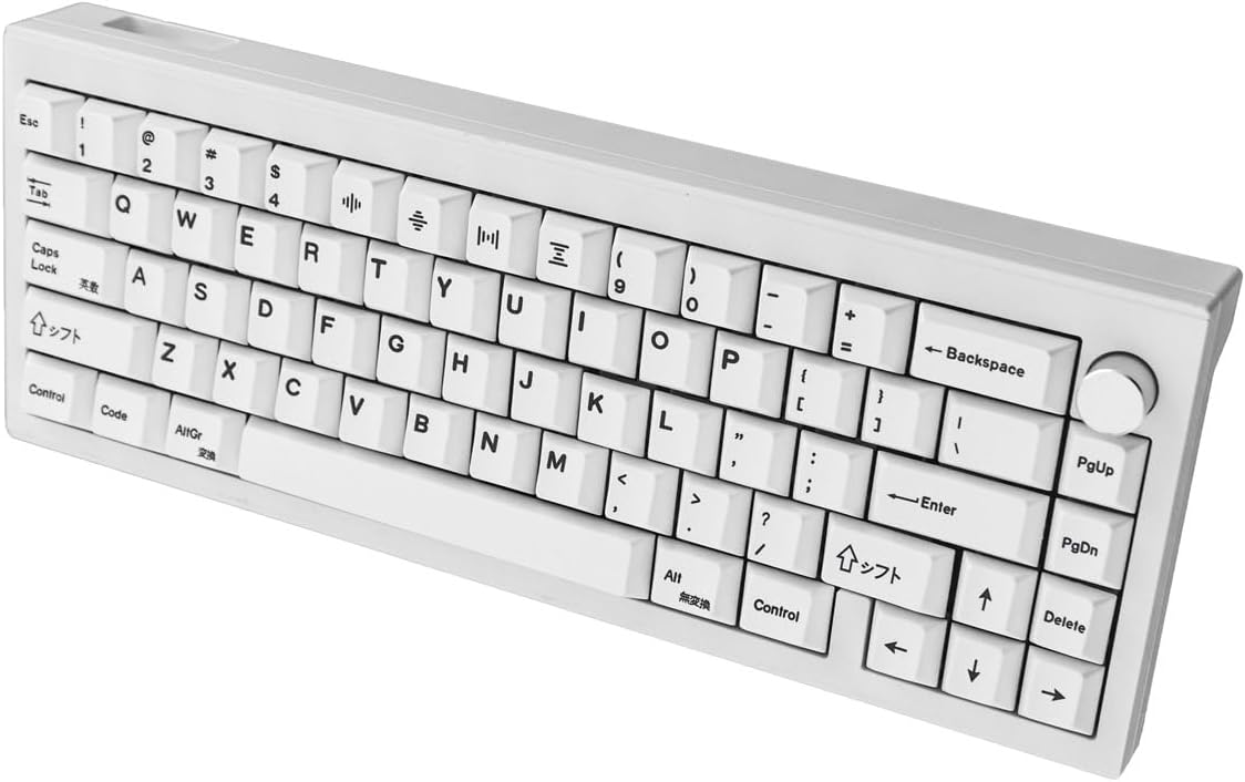 Gliging 135 Keys PBT Japanese Keycaps Cherry Profile DYE-Sub White Theme Minimalist Style Suitable for Mechanical Keyboard