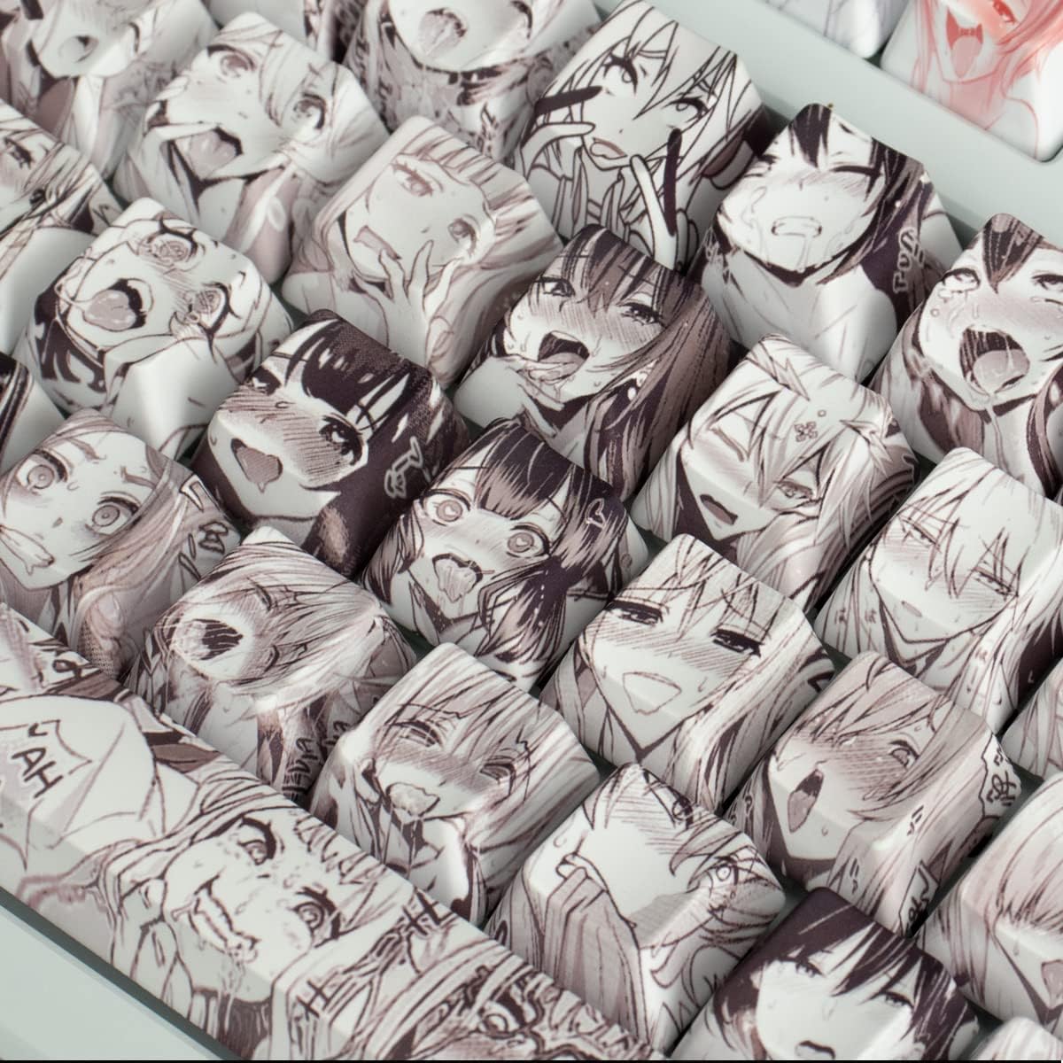 Gliging Anime Keycaps 108 PBT Dye Sublimation OEM Profile Japanese Anime Keycap for 61/87/104/108 Cherry Mx Gateron Kailh Switch Mechanical Keyboard