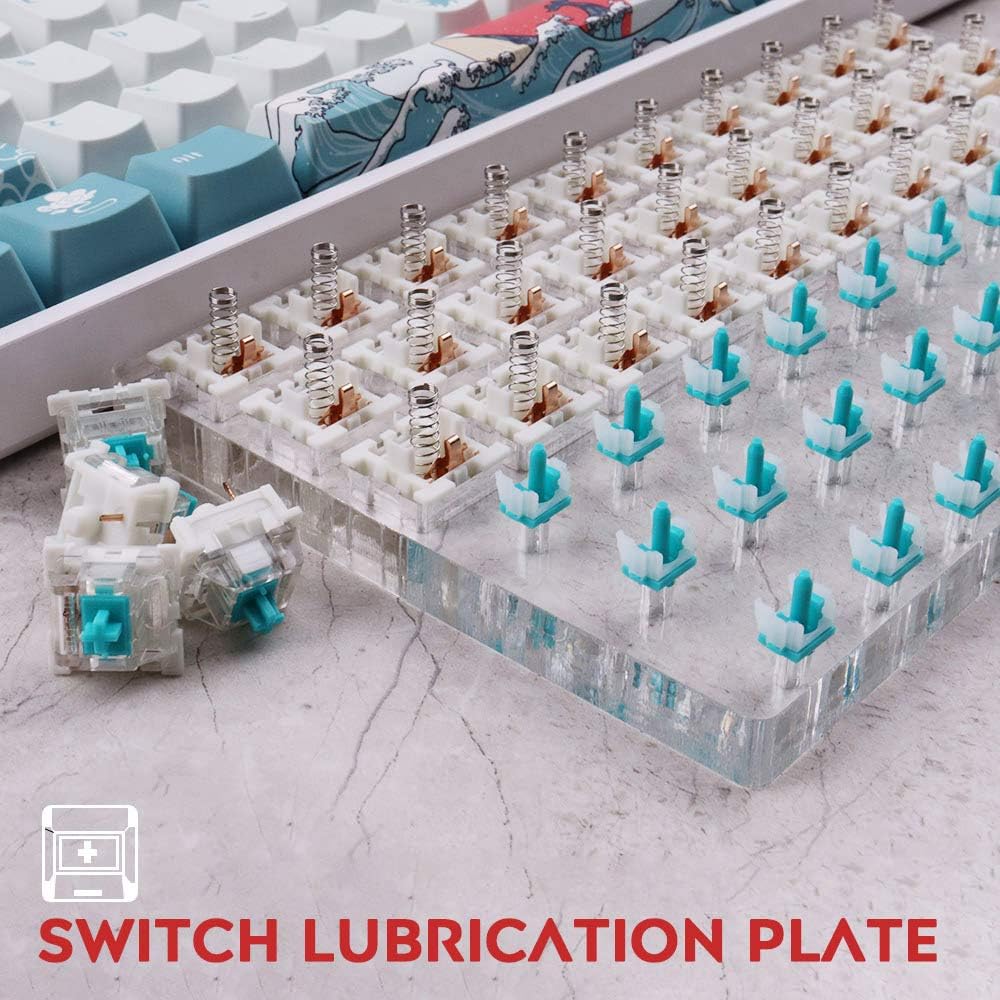 Gliging 30 Switch Tester Opener Acrylic Lube Station DIY Cover Removal Platform Keycaps Puller for Custom Cherry Mechanical Keyboard