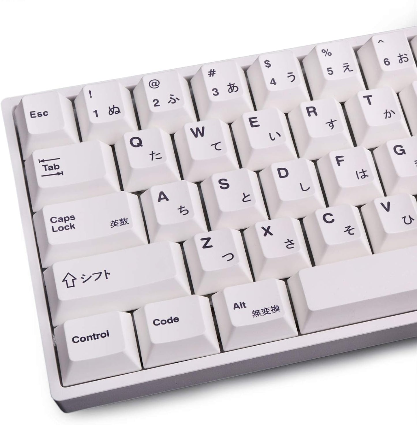 Gliging 135 Keys PBT Japanese Keycaps Cherry Profile DYE-Sub White Theme Minimalist Style Suitable for Mechanical Keyboard
