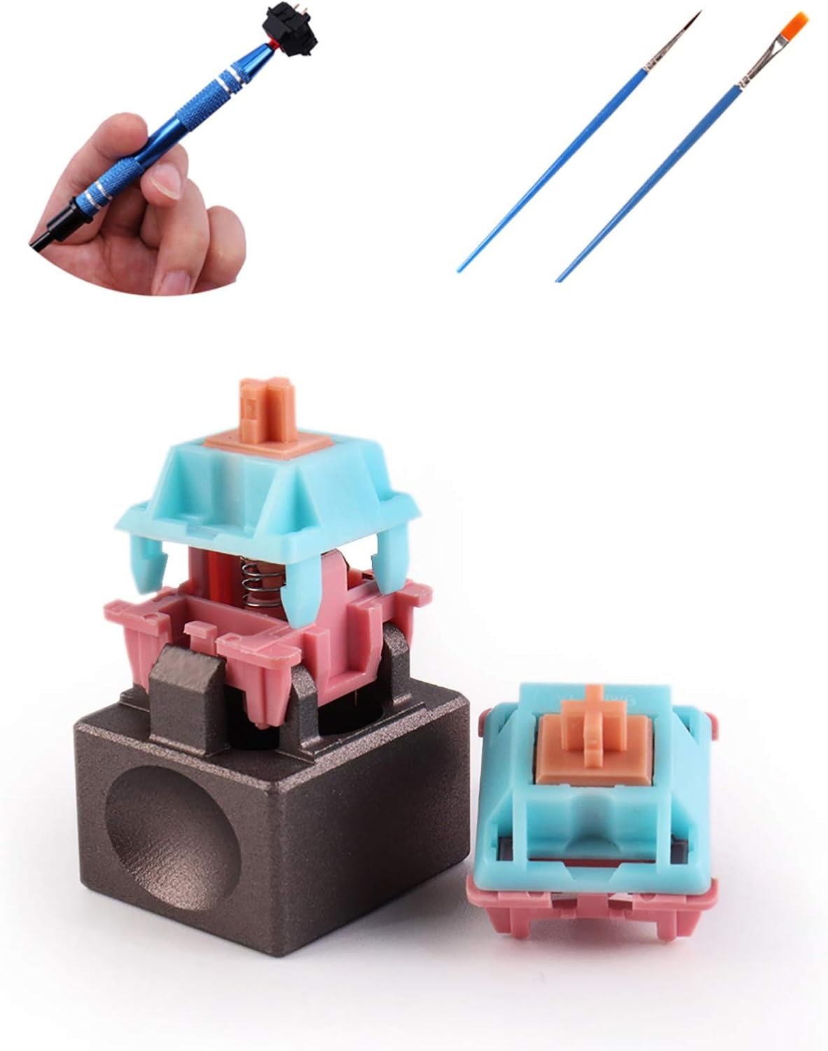 Metal Switch Opener Lubrication Kit Mechanical Keyboard Keycaps Aluminum Alloy Opener Instantly for Cherry mx Switches