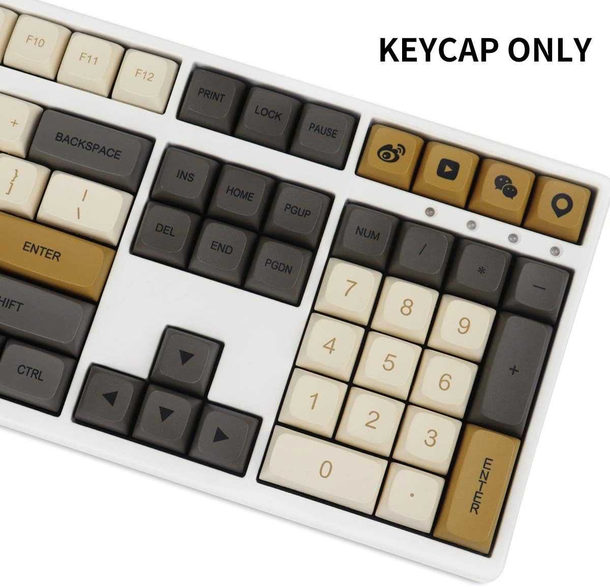 Gliging Keycaps 124 XDA Profile DYE-SUB Personalized Theme Gaming Keycap for Cherry Mx Switch Mechanical Keyboard