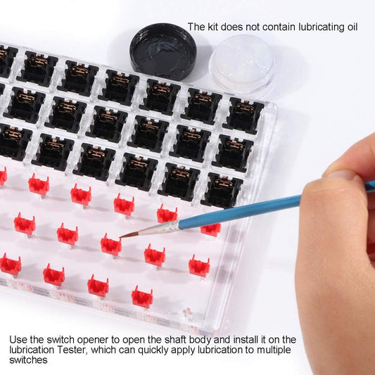 Gliging 30 Switch Tester Opener Acrylic Lube Station DIY Cover Removal Platform Keycaps Puller for Custom Cherry Mechanical Keyboard