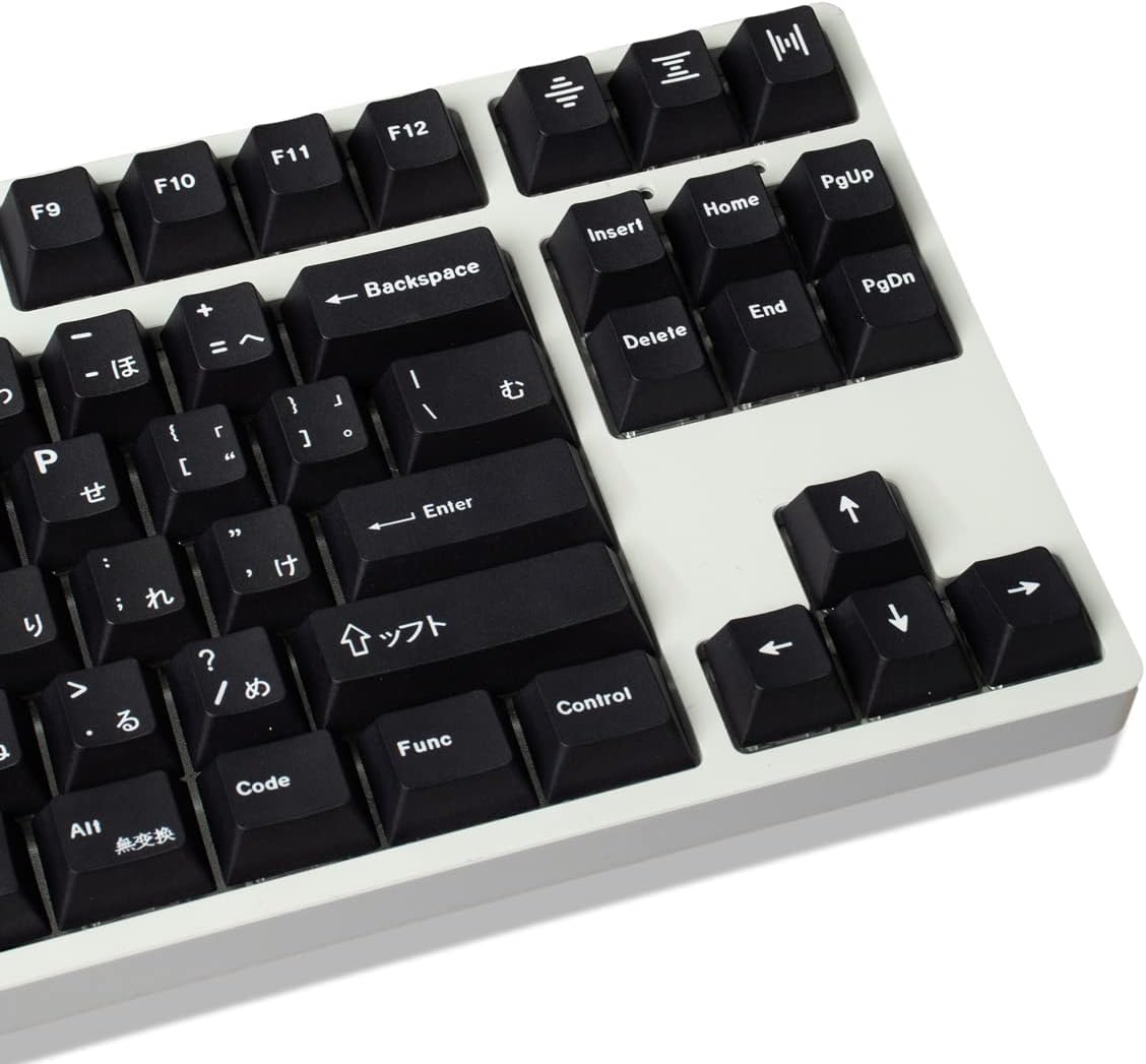Gliging 130 Keys PBT Japanese Keycaps Cherry Profile DYE-Sub Navy Theme Minimalist Style Suitable for Mechanical Keyboard
