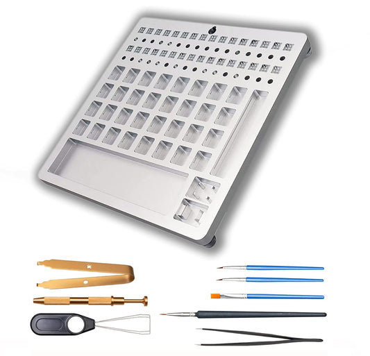 Metal Switch Lube Station Opener Acrylic Lube Station DIY Cover Removal Platform Keycaps Puller for Custom Cherry Mechanical Keyboard